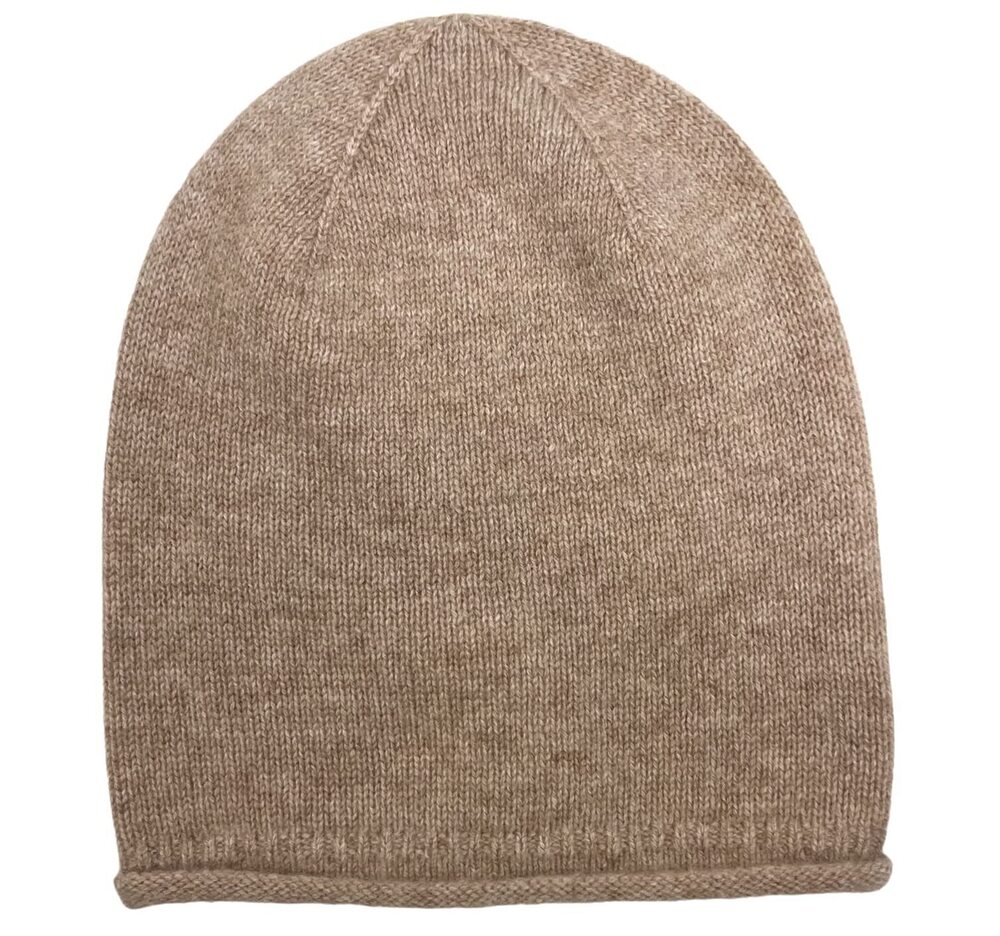 5575 100% Cashmere Slouchy Beanie, Oatmeal